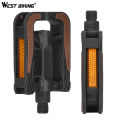 WEST BIKING Bicycle Pedals Ultralight Wide Flat with Anti-slip Pad MTB Road Bike Quality Pedals. 