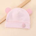 Soft Cotton Newborn Hat Cute Cartoon Bear Ear Baby Beanie Solid Color Infant Boy Girls Bonnet Cap Spring Summer. 