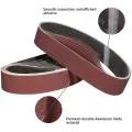 BRADOO 100X610MM Sanding Belt 15Pieces- 80/120/150/240/400 Grit Alumina Sanding Belt, Suitable for Wood Sanding. 