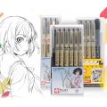 5pcs Sakura Pen Sketching Tools Set Drawing Pen Art Pen Pigma Micron Pen Brush Drawing Pens Sketch Markers. 