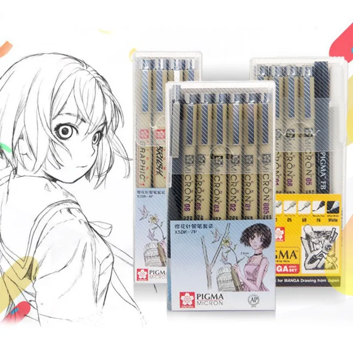 5pcs%20Sakura%20Pen%20Sketching%20Tools%20Set%20Drawing%20Pen%20Art%20Pen%20Pigma%20Micron%20Pen%20Brush%20Drawing%20Pens%20Sketch%20Markers%20-%20Image%204
