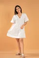 Serenity Linen Dress- White. 