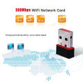 Mini USB Wifi Adapter 300Mbps USB Wireless Wifi Dongle Network Card External Wi-Fi For Desktop Laptop. 