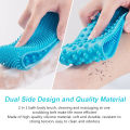 HOT Back Scrubber for Shower,Inmorven Bath Body Brush Silicone Back Brush Extra Long Exfoliating Body Scrubber with Handle Men Women. 