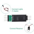 NAMUNY 2 Set RC Car Part: 1 Pcs LED Lamp Light Control Switch Panel System & 1 Set 4 LED Light Kit with 3CH Lamp Control Panel. 