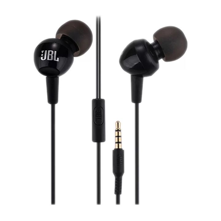 JBL C100SI Wired In-Ear Earphones | 3.5mm Jack | Black