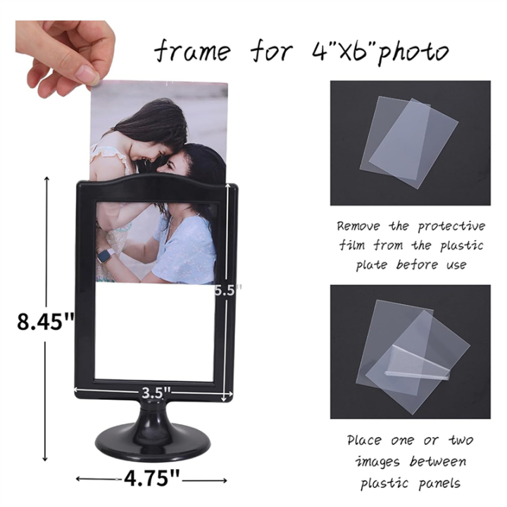 Double%20Sided%20Standing%20Picture%20Frames%204%20X%206%20Inch%20Pedestal%20Photo%20Frame%20Plastic%20Self%20Standing%20Frame%20for%20Table,20%20Pack%20-%20Image%202