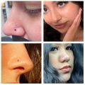 AOEDEJ 1 Piece CZ Crystal Nose Stud 20g L/I/S Shape 316L Stainless Steel Nostril Piercings Heart Star Gems Nose Piercing Jewelry. 