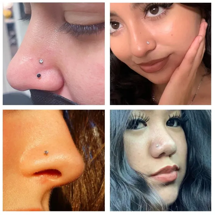 AOEDEJ%201%20Piece%20CZ%20Crystal%20Nose%20Stud%2020g%20L/I/S%20Shape%20316L%20Stainless%20Steel%20Nostril%20Piercings%20Heart%20Star%20Gems%20Nose%20Piercing%20Jewelry%20-%20Image%206