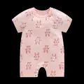Cotton Short-Sleeved Jumpsuit for Baby Boys and Girls. 