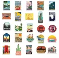 20/40/60pcs Travel City Landscape Cartoon Stickers for Laptop Luggage Skateboard. 
