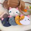 Cute Cartoon Cat Zero Wallet Plush Toy Earphone Bag Student Wallet Storage Bag Doll Pendant Birthday Gift. 