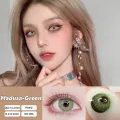O2GIRL Contact lenses Color  blue green gradient (0.00~8.00) 14.2mm Medusa  Yearly. 