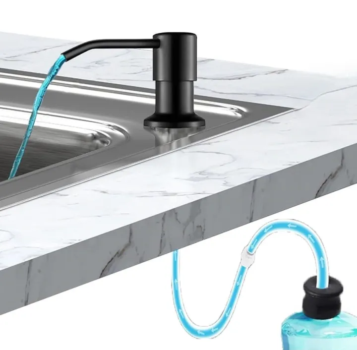 Sleek%20Kitchen%20Sink%20Soap%20Dispenser%20-%20350ml%20Capacity%20or%204ft%20Tube,%20Matte%20Black%20&%20Satin%20Matt%20Stainless%20Steel%20Finish%20-%20Image%204