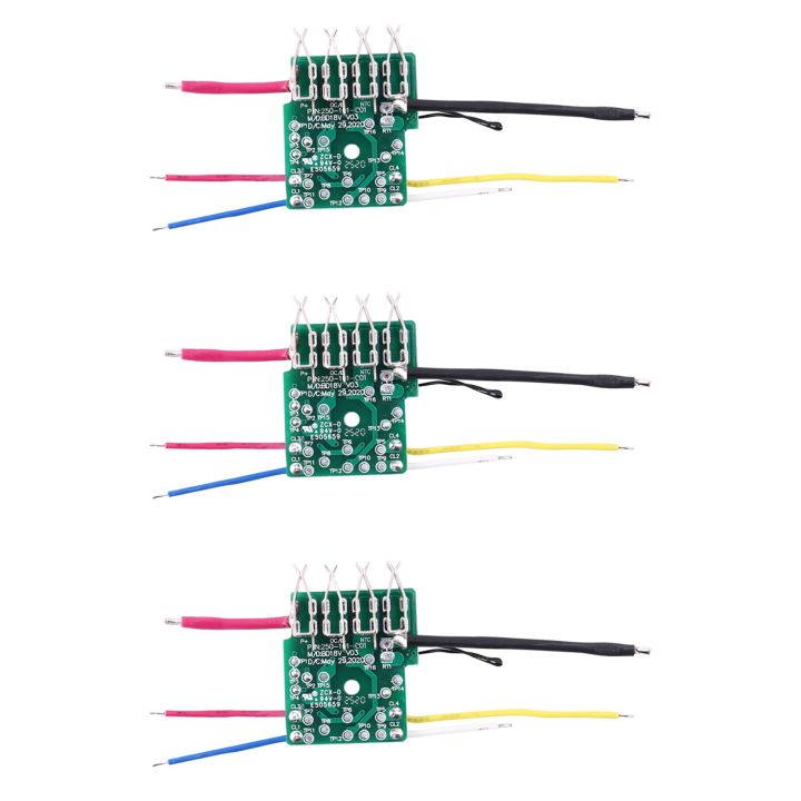 3X Li-Ion Battery Charging Protection Circuit Board PCB for Black Deckers 20V LB20 LBXR20 Power Tools Battery