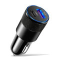 Dual Port Car Charger - USB C and USB A Fast Charging Adapter. 
