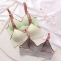 Adjustable Close-fitting Wireless Deep V Bra Shockproof Anti-sagging Brassiere for Women Thin Gathered Breasts Push Up Underwear Girls Ladies. 