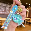 New Creative Lollipop key chain Cute Keychain Luxury Floating Cute Moving Liquid Key Ring for Women Bag Pendant Keyfob. 