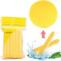 ​HIVEY Makeup Sponge 12 Pcs Set Striped Round Cosmetic Puff Magic Facial Cleaning Wash Pad Seaweed Water Absorption. 