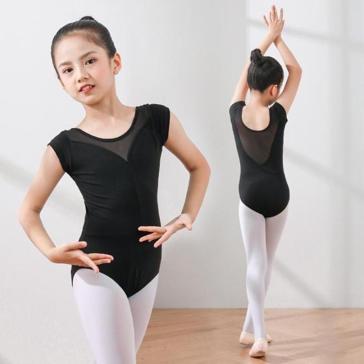 Summer%20Children's%20Dancing%20Clothes%20Women's%20Ballet%20Practice%20Clothes%20Gym%20Outfit%20Short-Sleeved%20Cotton%20Dance%20One-Piece%20Costumes%20-%20Image%204