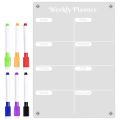 Weekly Planner Board Daily Schedule Magnetic Whiteboard Attraction Acrylic Refrigerator Dry Erase Clear Fridge Planning Kitchen. 