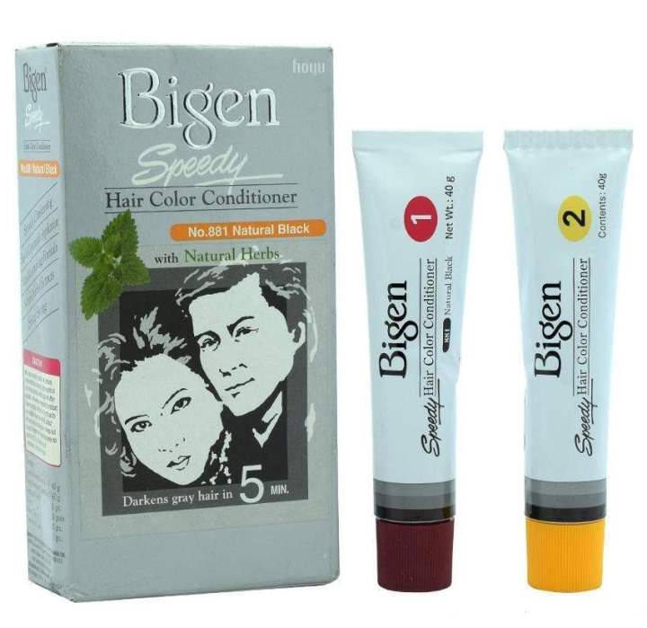 Bigen Speedy Hair Color, Natural Black 881 (40g + 40g)