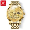 OLEVS Luxury Watch for Man Quartz Sports Men Watch Waterproof Luminous Stainless Steel Chronograph Men's Watches Clock Blue. 