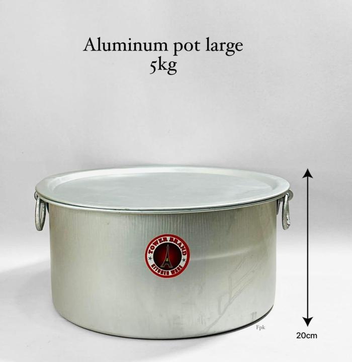 Aluminium Pot 5Kg Capacity Cooking Rice, Curry & Special Biryani for Home, Outdoor Camping & Picnic Multipurpose Pan