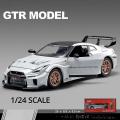 1:32 Nissan GTR-CSR2 Sports Diecast Model Car Alloy  Sound Light Pull Back Collection Kids Toys Gifts. 