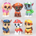 【Fullyoung_520 Store】6 pcs/set Figure Toys Marshall Rubble Chase Rocky Zuma Skye PVC Cute Decoration Dolls Set. 