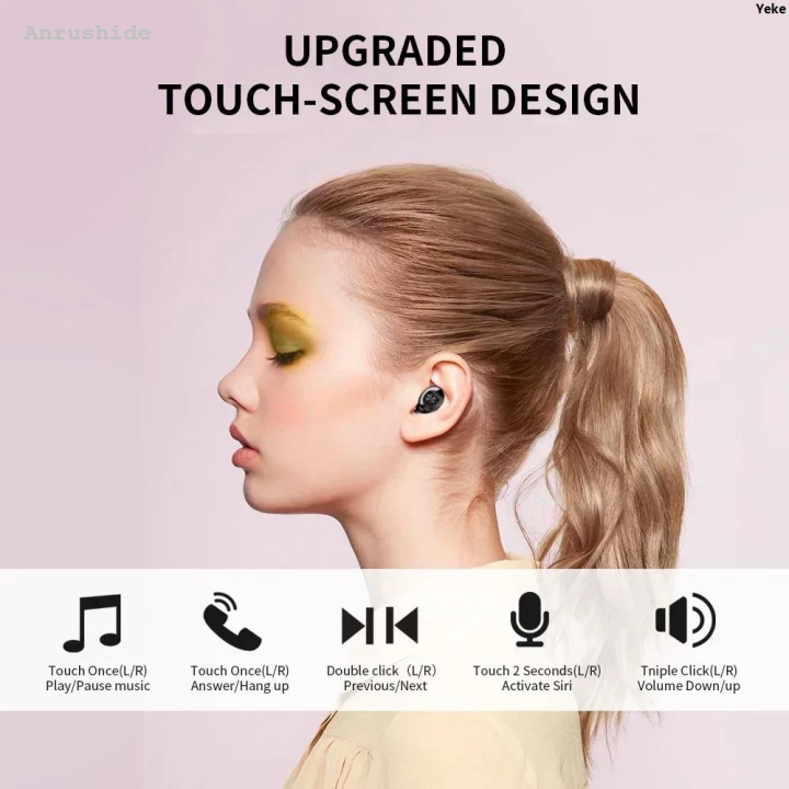 Yeke%E3%80%902025%20Version%E3%80%91%20NEW%20XG8%20TWS%20Digital%205.2%20Bluetooth%20Wireless%20Headset%20Sports%20HeadsFashion%20et%20Touch%20Mini%20Wireless%20Bluetooth%20Headset%20Noise%20Reduction%20Earbuds%20-%20Image%203