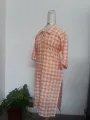 Ladies Orange Cotton Shalwar Top - stitched - 40 inches Long. 