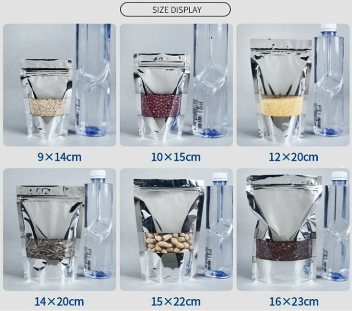 25%20Pieces%20(14x21cm)%20(200g-225g)%20Aluminium%20Foil%20Clear%20Front%20Large%20Window%20Zip%20Lock%20Silver%20Color%20Transparent%20Pouch%20Bags%20For%20Packaging%20Tea,%20Coffee,%20Dried%20Foods,%20Candy,%20Species,%20Snacks,%20Nuts%20&%20All%20Industrial%20Products%20-%20Image%206