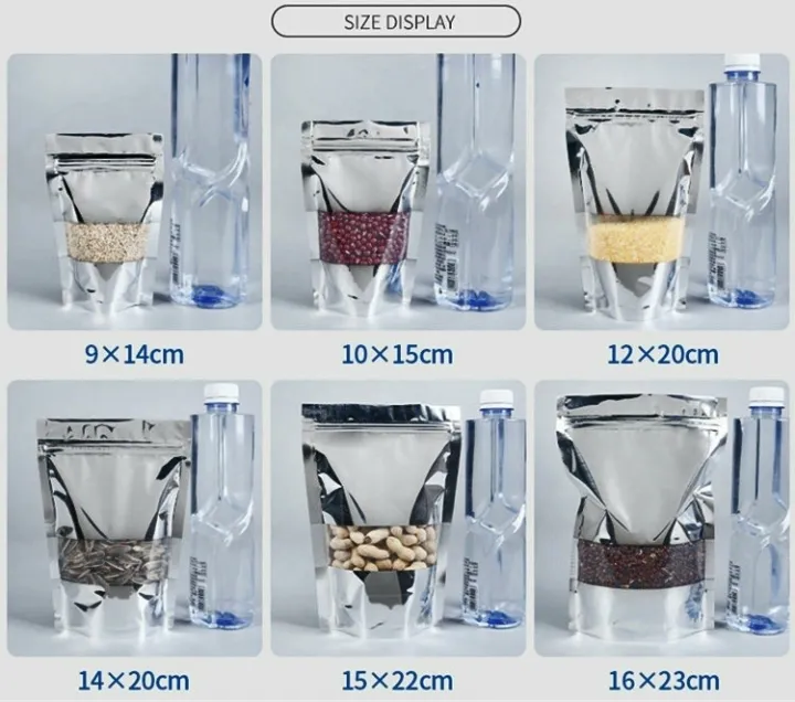 50%20Pieces%20(10x15cm)%20(50g-75g)%20Aluminium%20Foil%20Clear%20Front%20Large%20Window%20Zip%20Lock%20Silver%20Color%20Transparent%20Pouch%20Bags%20For%20Packaging%20Tea,%20Coffee,%20Dried%20Foods,%20Candy,%20Species,%20Snacks,%20Nuts%20&%20All%20Industrial%20Products%20-%20Image%206