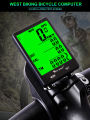 Mountain Road Bicycle Code Meter Large Screen English Waterproof Luminous Speedometer Speedometer. 
