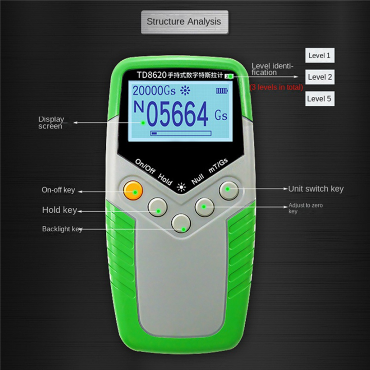 TD8620%20Permanent%20Magnet%20Meter%20Handheld%20Digital%20Meter%20Magnetic%20Flux%20Meter%20Magnetic%20Field%20Test%205%25%20Accuracy%20-%20Image%205