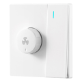 1Gang Switch Panel 86 Type Electric Fan Stepless Speed Regulator Ceiling Fan Speed Control 300W WHITE. 