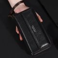 Long Men's Wallet Pu Large Capacity Business Wallet Zipper Double Layer Men Clutch Bag Handbag. 