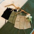 Rimocy Drawstring High Waist Mini Skirt Women Streetwear Big Pocket Cargo Skirt Woman Fashion 2023 short A Line y2k Skirts Mujer. 