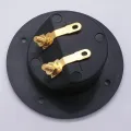 3 Pcs DIY Home Car Stereo 2-Way Speaker Box Terminal Binding Post Round Spring Cup Connectors Subwoofer Plugs (Black). 