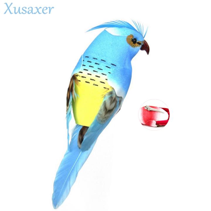 Xusaxer Artificial Bird Feathers Fake Foam Animal Simulation Parrot