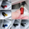 Red - 4Pcs Car Styling Tires Valve Air Tyre Caps  Bolt-in Aluminum Theftproof. 