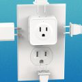 5 Way Multi Plug Outlet Extender, Wall Outlet Expander, Small Electrical Outlet Splitter for Travel, Home, Office, Dorm. 