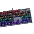 Gaming Mechanical Keyboard USB Wired Blue Red Switch 104keys Anti-Ghosting LED Backlit RGB For Gamer Laptop Computer. 