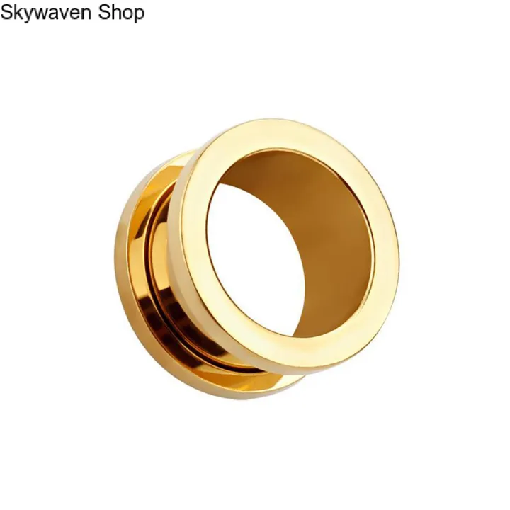Hoisy Double flared tunnel met hanger flesh tunnel oor expanderpiercing sieraden voor vrouwen mannen 6 mm - 24 mm, 6mm (2g), Metaal, Geen Edelsteen