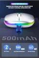 Bluetooth Wireless Mouse with USB, BT5.2 Rechargeable RGB Mouse for Laptop, PC, Macbook, 2.4GHz, 1600DPI. 
