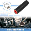 UXCELL Silicone Coolant Cap Intake Vacuum Hose End Plug Car Coolant Heater Bypass Vacuum Water Port 6mm ID to 40mm ID Black. 