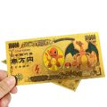 pokemon cards golden Pokemon Pikachu card classic children's memory collection 10000 gold coins Pikachu Charizard pocket ball Birthday Christmas giftParty Games Crafts. 