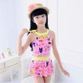 Five-Piece Primary School Student Swimsuit Children Girl Swimwear Girls Middle and Big Children Girls Kindergarten Split Swimsuit. 