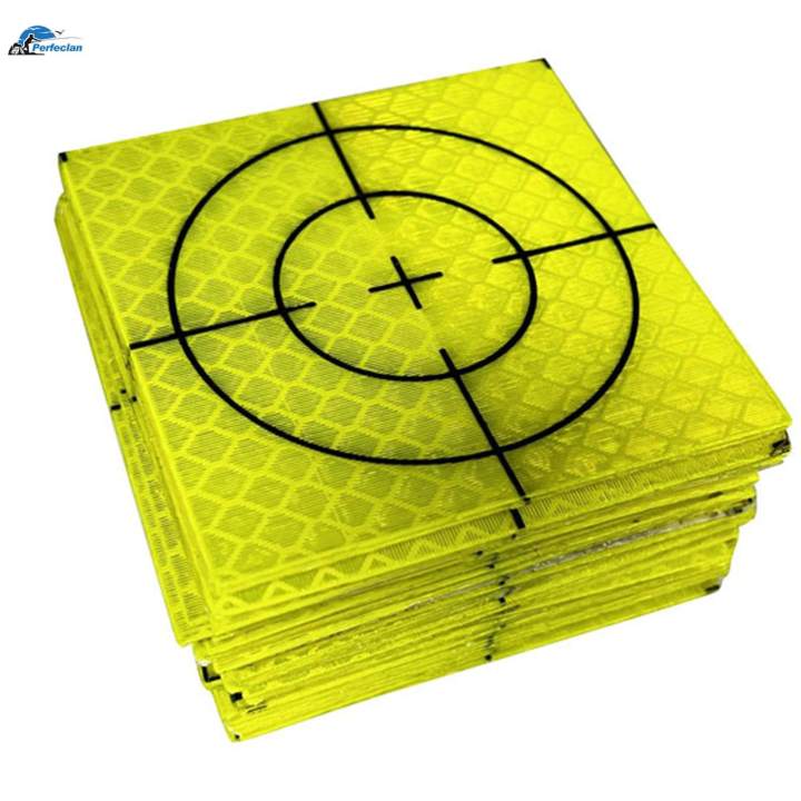100x Reflective Tape Target, Measurement Reflector Adhesive Target Sheets, for Total Station 4cmx4cm
